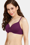 Rosaline Padded Non Wired 3/4th Coverage T-Shirt Bra - Winter Bloom — thumbnail 3